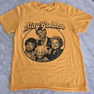 Golden Girls Women's Size‎ Small ABC Signature T-shirt Yellow